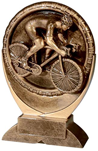 eberin · Radsport-Pokal, Resinfigur Radsport, Bronze, mit Wunschtext, Größe 17 cm von eberin