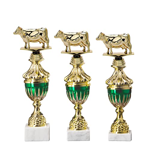 eberin · Pokal Serie Kuh, Gold-grün, mit Wunschtext, Größe 32,2 cm eberin · Pokal Serie Kuh, Gold-grün, mit Wunschtext, Größe 32,2 cm von eberin
