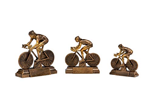 eberin · Radsport-Pokal, Resinfigur Radsport Damen, altgold Bronze, mit Wunschtext, Größe 16 cm eberin · Radsport-Pokal, Resinfigur Radsport Damen, altgold Bronze, mit Wunschtext, Größe 16 cm von eberin