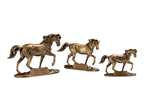 eberin · Reitsport-Pokal, Resinfigur Pferd, altgold Bronze, mit Wunschtext, Größe 13 cm eberin · Reitsport-Pokal, Resinfigur Pferd, altgold Bronze, mit Wunschtext, Größe 13 cm von eberin
