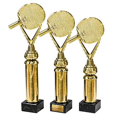 eberin · Tischtennis Pokal · Table Tennis · TT Trophäe für Tischtennisspieler · Tischtennisschläger auf Goldsäule/Marmor schwarz · Auszeichnung · Pokal · 3 Größen erhältlich ·mit oder ohne Gravur· eberin · Tischtennis Pokal · Table Tennis · TT Trophäe für Tischtennisspieler · Tischtennisschläger auf Goldsäule/Marmor schwarz · Auszeichnung · Pokal · 3 Größen erhältlich ·mit oder ohne Gravur· von eberin