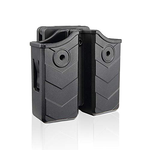 efluky Magazin Holster Magazintasche Pistole Passt für Walther P99/Sig Sauer p226/Glock 17 19/CZ p-09/Beretta/H&K/Browning/Ruger/Steyr/S&W/Taurus, Belt 60° von efluky