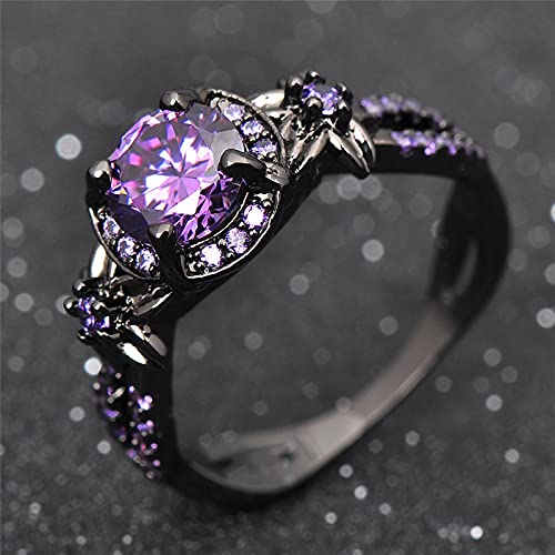 Ring Ringe Damen Bijouterie Herren Luxus Weiblicher Grüner Runder Stein Ring Charme Schwarz Gold Eheringe Für Frauen Versprechen Liebe Blume Verlobungsring 6 Lila Ring Ringe Damen Bijouterie Herren Luxus Weiblicher Grüner Runder Stein Ring Charme Schwarz Gold Eheringe Für Frauen Versprechen Liebe Blume Verlobungsring 6 Lila von efswagsd