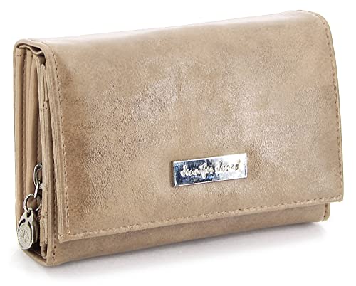 ekavale Damen Geldbörse viele Fächer, Damen Portemonnaie aus Kunstleder, Geldbeutel für Frauen (Beige) ekavale Damen Geldbörse viele Fächer, Damen Portemonnaie aus Kunstleder, Geldbeutel für Frauen (Beige) von ekavale