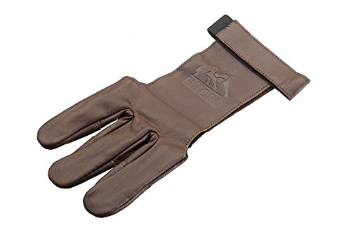 elTORO Traditional Shooting Glove Tradition - Brown - Size XS, aus hochwertigem Leder, für Pfeil und Bogen von elToro