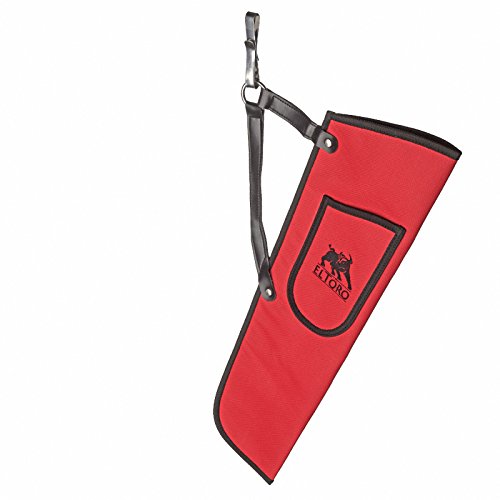 elToro Base² - Seitenköcher mit aufgesetzter Tasche, inkl Gürtelhaken, wasserabweisendes Cordura, 50 cm, RH, LH (Rot) von elToro