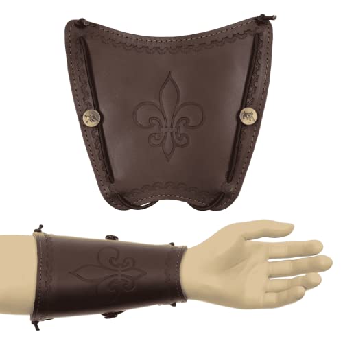 elToro Prime Galanta - Shield - Armschutz; Zubehör zum Bogenschießen, Schutz aus hochwertiges Glattleder mit Ornament (Chocolate) von elToro