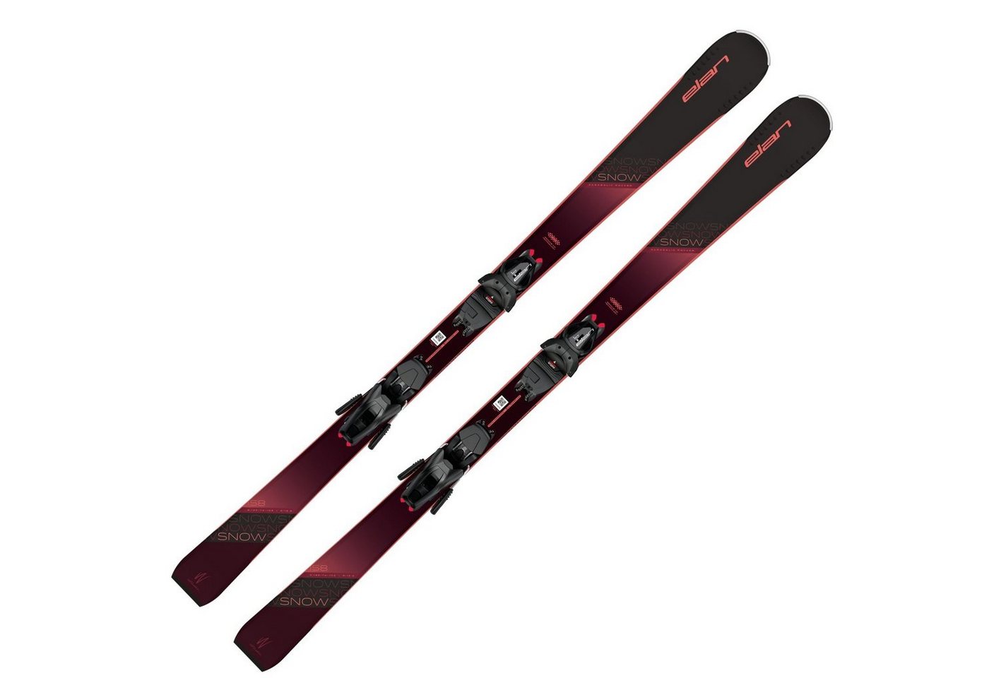 elan Ski, Damenski Ski Elan Snow / White Parabolic Rocker + Bindung EL9.0 von elan