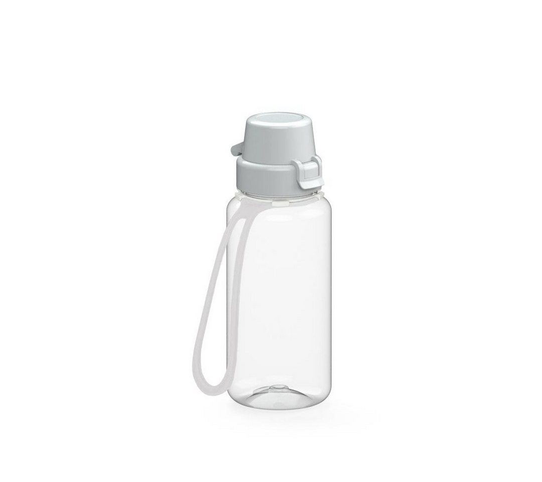 elasto Trinkflasche 0,4 L Wasserflasche "School" Tritanflasche mit Trägerband, Made in Germany, BPA-frei, Sportflasche, kohlensäurehaltige Getränke von elasto