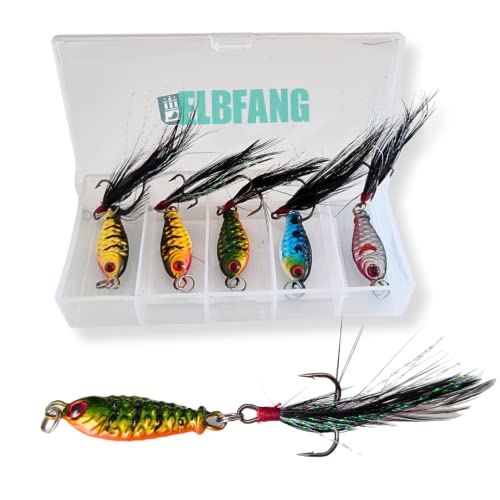 elbfang© 4 Barschzocker Set | Mini Pilker Barsch Köder | Vertikal Angelköder | Jig Spinner Wobbler Spinjig elbfang© 4 Barschzocker Set | Mini Pilker Barsch Köder | Vertikal Angelköder | Jig Spinner Wobbler Spinjig von elbfang