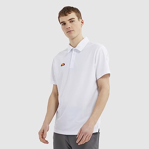 Ellesse Herren Bertola Feuchtigkeitsdocht 3-Knopf-Golf Polo - Weiß - XXL von Ellesse