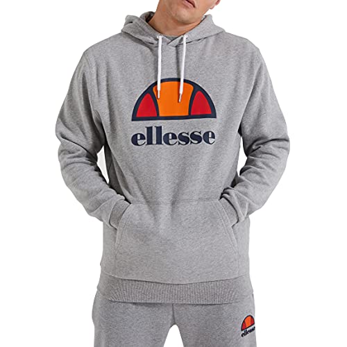 ellesse Mens Dahryl OH Hoody Kapuzen-Sweatshirt, Grey Marl, MED von Ellesse