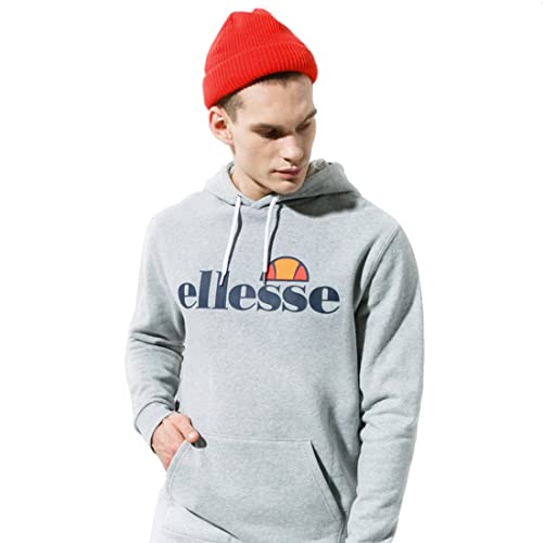 Ellesse Mens SL Gottero OH Hoody Sweatshirt, Grey Marl, LGE von Ellesse