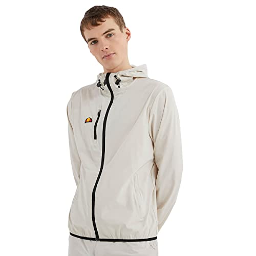 Ellesse Herren Losali Brusttasche Kapuze Full Zip Golfjacke - Stone - M von Ellesse