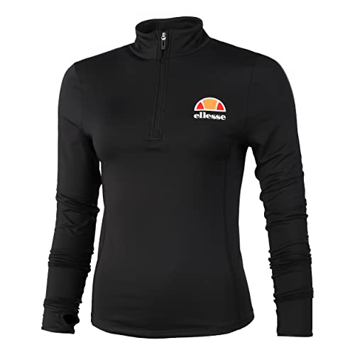 Ellesse Ladies Sofira 1/4 Zip Top T-Shirt, Black, 14 von Ellesse