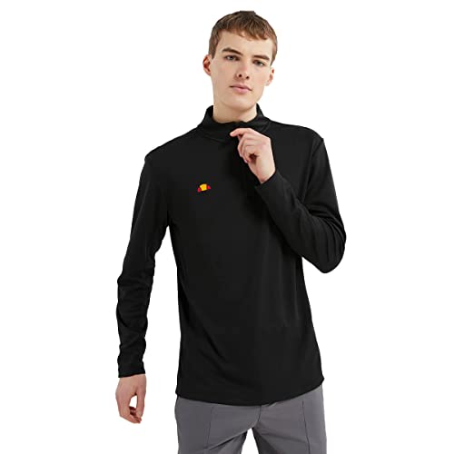 Ellesse Herren Rolbi Anti-Odour 1/2 Zip-Golf-Pullover - Schwarz - XL von Ellesse