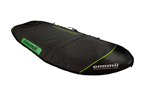 enemii Windsurf Boardbag HD 230 x 80cm | Windsurfen/Foil | Board Tasche Nylon 600D | 8mm / 12mm Polsterung | ausbalancierte Trage- und Schultergurte von enemii