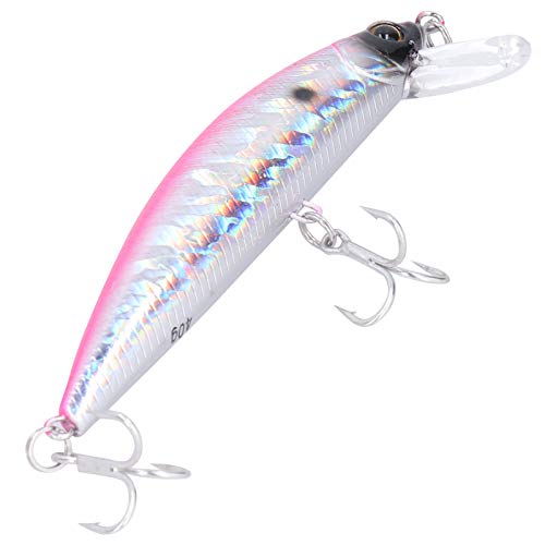 1pcs Deepsea Fishing Lure, Fischereiköder Hartköder Swimbait Fishing Tackle Lure Kit mit Höhenhaken 40G Künstliche Simulationsköder für Süßwassersalzwasser (Rosa) von equlup