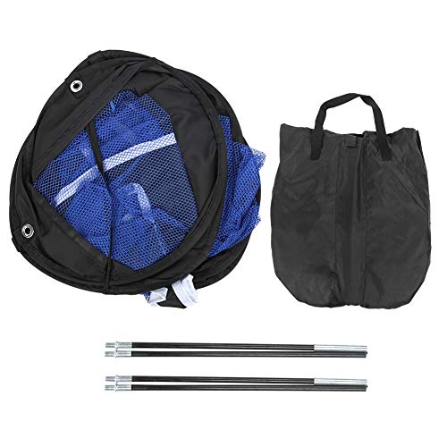 82 x 72 x 56 cm/32,28 x 28,35 x 22,05 Zoll Golf-Übungsnetz, Golf-Übungs-Schlagnetz mit Halterung, tragbares Golf-Trainings-Übungsnetz für drinnen und draußen für den Hinterhof (Blau) von equlup