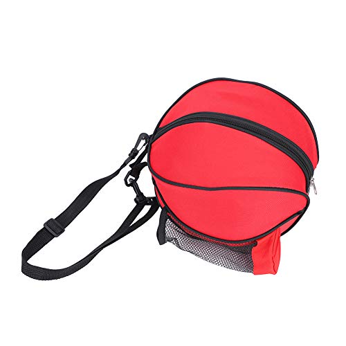 Balltasche, tragbarer Sport-Basketball-Fußball-Fußball-Aufbewahrungsball, einzelner Schultergurt, Kordelzug, Rucksack zur Aufbewahrung von Bällen (Roter Stil) von equlup