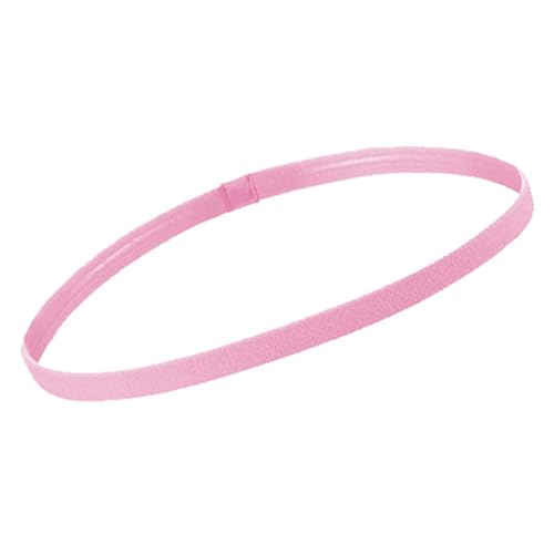 Elastisches Sport-Stirnband, rutschfeste elastische Stirnbänder, Workout-Stirnband, buntes Schweißband, modische Yoga-Kopfbedeckung für Männer und Frauen (Pink) von equlup