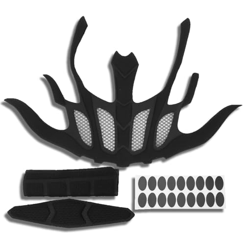 equlup 2 Sätze Helm-Innenpolster, Fahrradhelm-Polster-Set mit Insektenschutznetz, multifunktionales Fahrrad-Motorradhelm-Schaumfutter für Motorradhelme equlup 2 Sätze Helm-Innenpolster, Fahrradhelm-Polster-Set mit Insektenschutznetz, multifunktionales Fahrrad-Motorradhelm-Schaumfutter für Motorradhelme von equlup