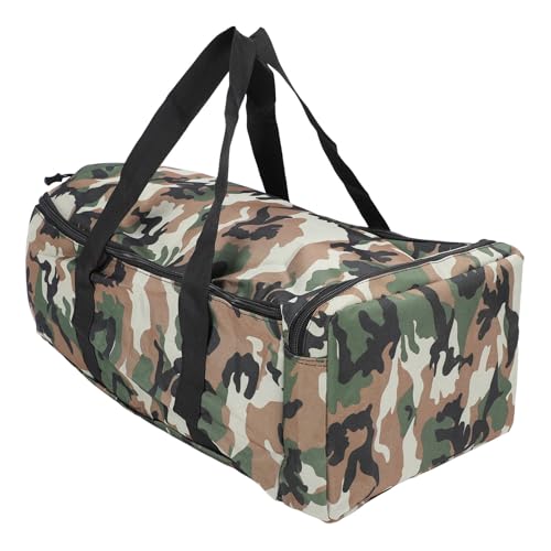 equlup Angelköder-Boots-Aufbewahrungstasche, Angel-Schulterhandtasche mit Griff, 60 x 30 x 20 cm/24 x 12 x 8 Zoll, Angelgerät-Tragetasche für Camping-Angeln (Tarnung) von equlup