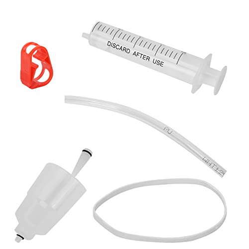 equlup Fahrrad-Entlüftungsset, hydraulische Entlüftungswerkzeuge aus Kunststoff, leichtes Scheibenbremsen-Entlüftungswerkzeug, tragbares Mineralöl-Entlüftungs-Reparatur-Werkzeug-Set für von equlup