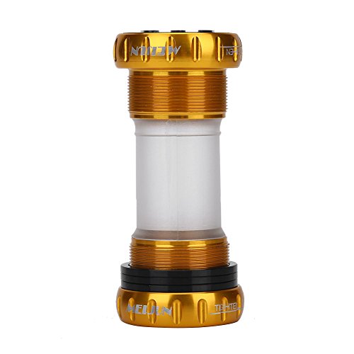 equlup Gewinde-Kurbelgarnitur-Lager, Tretlager, integriertes Kurbelgarnitur-Tretlager, Gewindewelle, Kurbelgarnitur-Tretlager für Mountainbike (Gold) von equlup