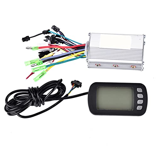 equlup Motor-Bürstenloser Controller, 36 V/48 V 350 W 13 A Elektrofahrrad, bürstenloser Motor-Controller, LCD-Panel-Set, Roller-Zubehör mit 2 m/6,6 Fuß Kabel von equlup