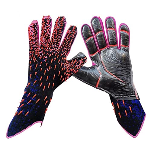equlup Torwarthandschuhe, rutschfeste Latex-Torwarthandschuhe Mit Fingerstacheln Für Hervorragenden Schutz Zur Vorbeugung von Verletzungen(Number 10) von equlup