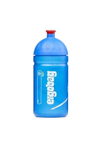 ergobag R&B - Trinkflasche Motiv für Kinder, 500ml, BPA-frei, auslaufsicher, leicht zu reinigen Bärni - Blau von ergobag