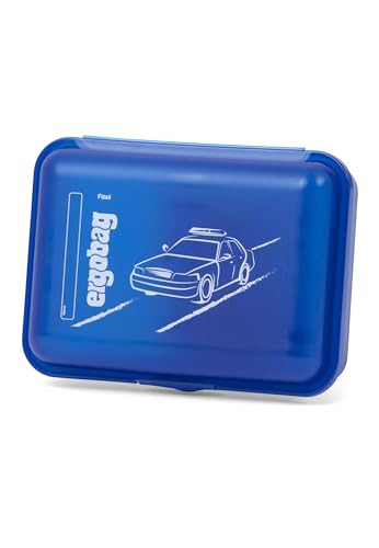 ergobag Brotdose mit Motiv und Trennfach BPA-frei Spülmaschinenfest Robust Kinderfreundlich Blaulicht - Blau ergobag Brotdose mit Motiv und Trennfach BPA-frei Spülmaschinenfest Robust Kinderfreundlich Blaulicht - Blau von ergobag