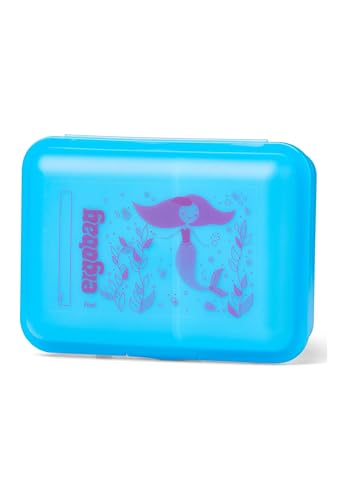 ergobag Brotdose mit Motiv und Trennfach BPA-frei Spülmaschinenfest Robust Kinderfreundlich Meerjungfrau - Blau von ergobag