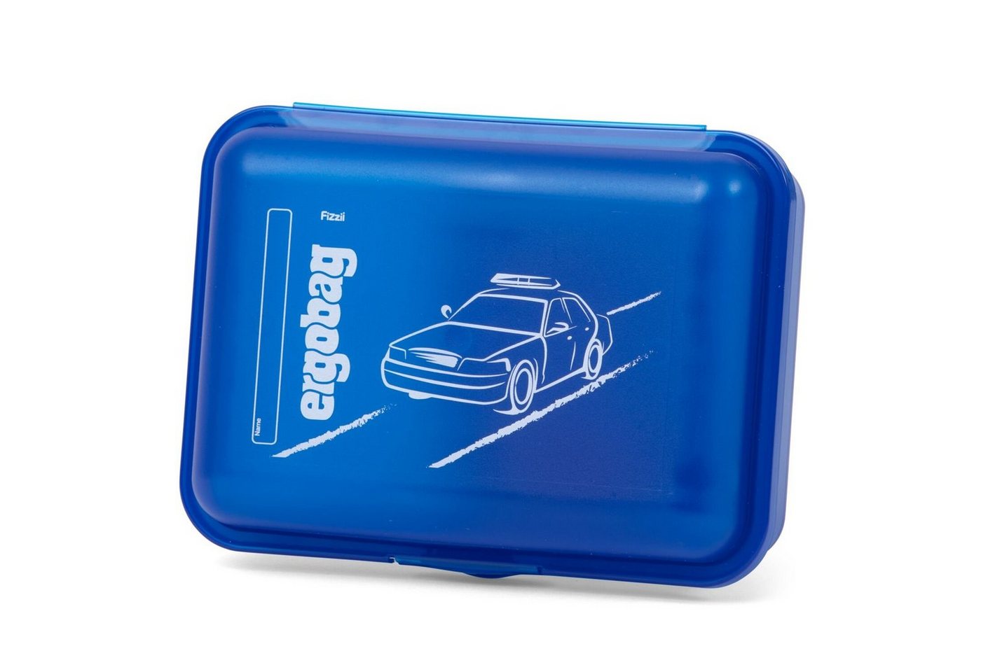 ergobag Trinkflasche Brotdose Blaulicht mit Trennfach, Brotbox, Lunchbox von ergobag