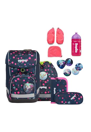 ergobag cubo Bundle Set ergonomischer Schulrucksack, Set 7-teilig plus Seitentaschen Zip-Set und Trinkflasche PhantBärsiewelt Glow - Blau, Einheitsgröße ergobag cubo Bundle Set ergonomischer Schulrucksack, Set 7-teilig plus Seitentaschen Zip-Set und Trinkflasche PhantBärsiewelt Glow - Blau, Einheitsgröße von ergobag