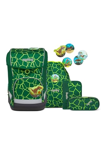 ergobag cubo light Set ergonomischer Schulrucksack, extra leicht, Set 6-teilig inkl. Seitentaschen, 780 g von ergobag