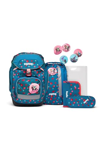 ergobag pack Set ergonomischer Schulrucksack, 6-teilig, Voltibär - Petrol, Einheitsgröße ergobag pack Set ergonomischer Schulrucksack, 6-teilig, Voltibär - Petrol, Einheitsgröße von ergobag