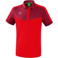 erima Squad Funktions-Poloshirt bordeaux/red XL von erima