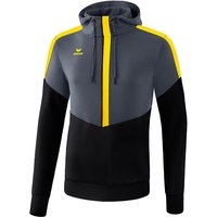 erima Squad Hoodie slate grey/black/yellow XXL von erima