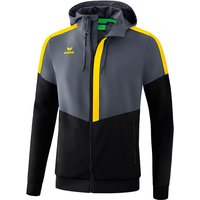 erima Squad Präsentationsjacke mit Kapuze slate grey/black/yellow 3XL erima Squad Präsentationsjacke mit Kapuze slate grey/black/yellow 3XL von erima