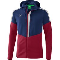 erima Squad Trainingsjacke mit Kapuze new navy/bordeaux/silver grey XXL erima Squad Trainingsjacke mit Kapuze new navy/bordeaux/silver grey XXL von erima