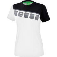 erima 5-C T-Shirt Damen white/black/dark grey 48 von erima