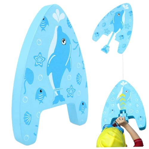 Schwimmschwimmer Erwachsener und Kinder, 2 in 1 Schwimmschacht mit Pistolenwasserpistole, wiederverwendbares Schwimmbrett für Sommertraining Sky Blue Outside Items von eurNhrN