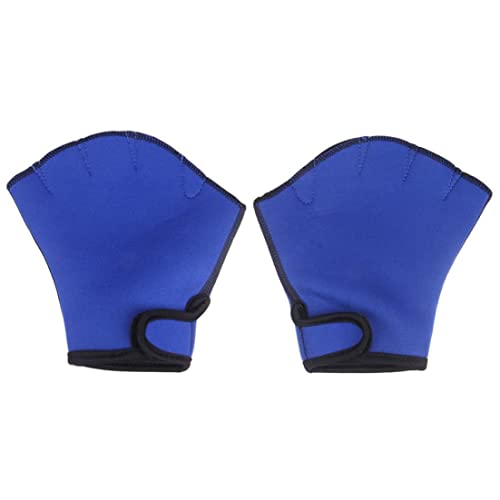 Wasserhandschuhe Schwimmen Flipper Flossenhandschuhe Schwimmtrainingswerkzeuge für Männer Frauen Tauchen Surfpool l 1pair Blue L. Handschuhe von eurNhrN