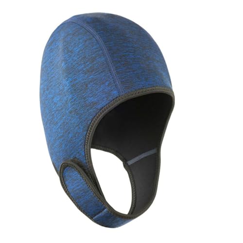 warme Schwimmmütze Kopf warm warmes Schwimm -Tauchkappe Kinn mit blauer Tauchkappe von eurNhrN
