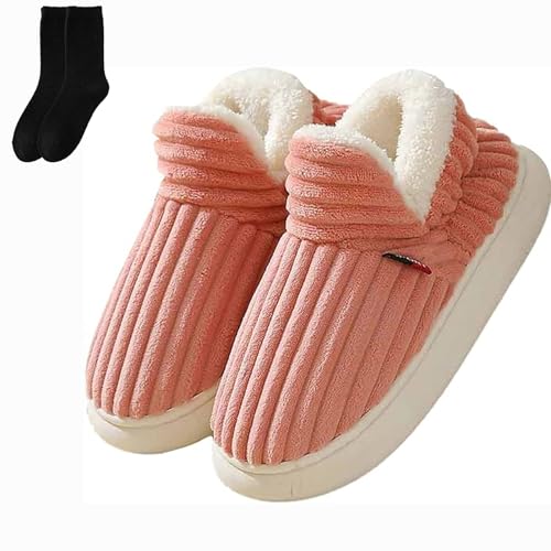 Pluffi Cozy Stylish Slipper,Pluffi Slipper Booties,Bootie Slippers for Women,Pluffi Slipper,Winter Warm Fluffy Home Slippers,Solid Colour Warm Slippers (Pink,10.5) von evtbtju