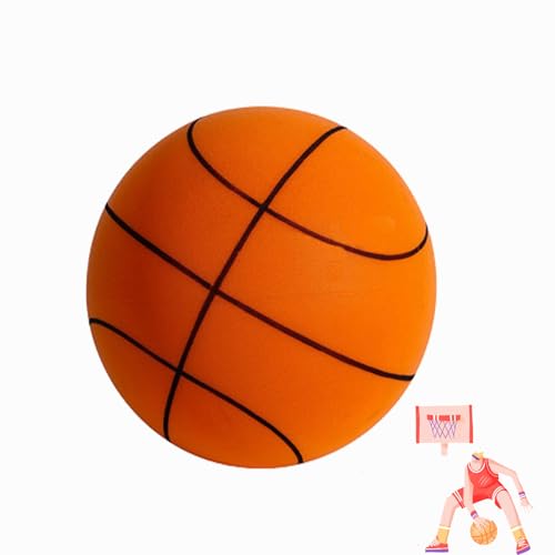 evtbtju 2025 Silent Basketball Size 5,Silent Basketball Dribbling Indoor,Foam Basketball,Stealth Touch Silent Basketball,Gift for Youth Kids (Orange-No.7) von evtbtju