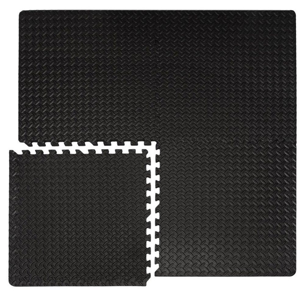 eyepower Weichbodenmatte 4er Set 10mm Trainingsmatte 63x63cm = 1,59qm+Rand, Schutzmatte Sportmatte schwarz eyepower Weichbodenmatte 4er Set 10mm Trainingsmatte 63x63cm = 1,59qm+Rand, Schutzmatte Sportmatte schwarz von eyepower