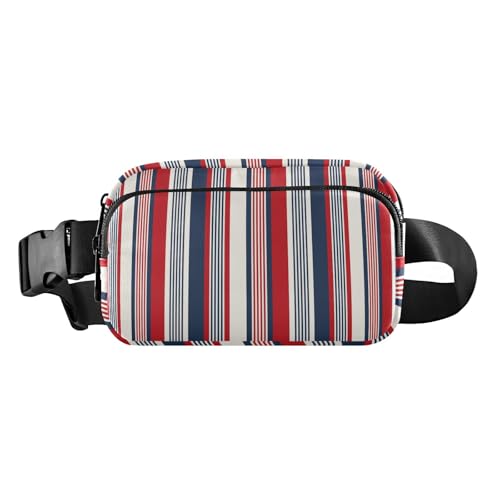 Hüfttasche mit Retro-Streifen, für Damen, Herren, Teenager, kleine Gürteltasche mit verstellbarem Riemen für Reisen, Laufen, Wandern, Retro-Farbstreifen, 1 size von famyily